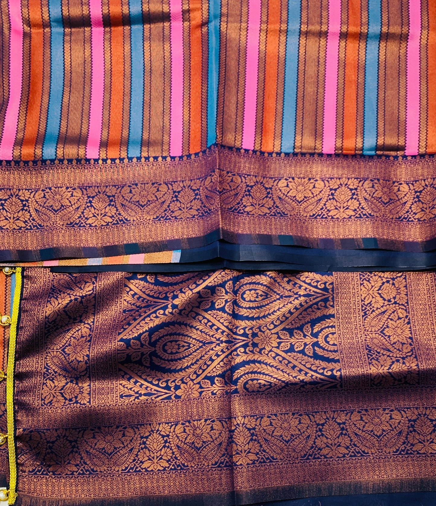 Art Silk Saree Navy Blue Colour Saree with Navy Blue Border