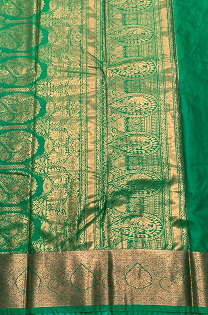 Soft Silk Casual Saree Pink Colour with Light Green Colour Border