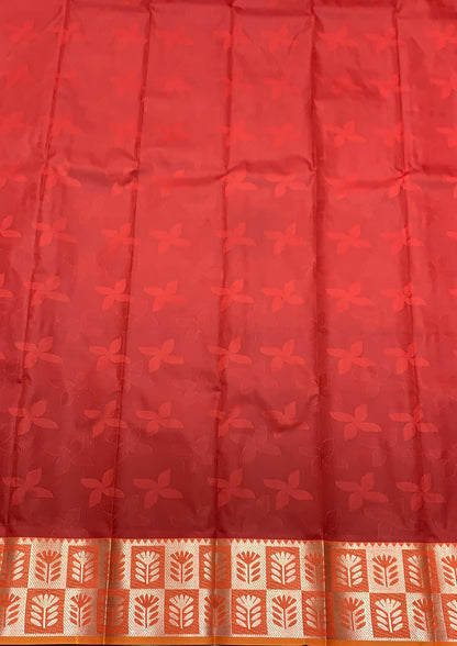Synthetic Cotton Saree Maroon Colour with Sliver Colour Border