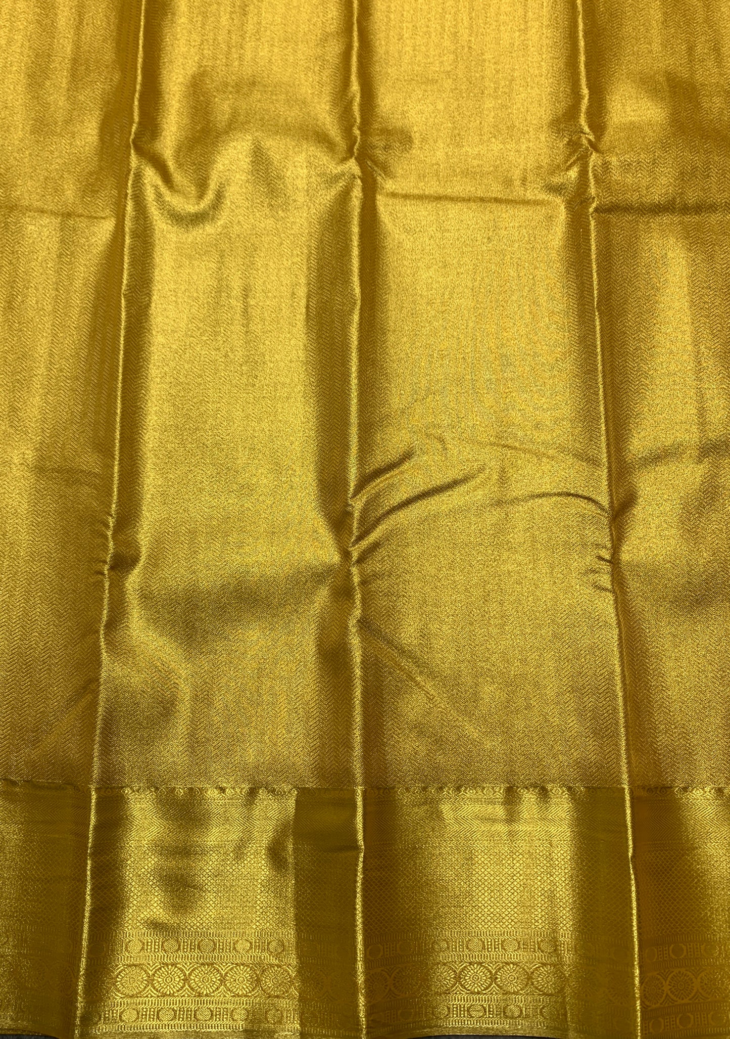 Fancy Tissue Saree Golden Colour with Self Colour Border