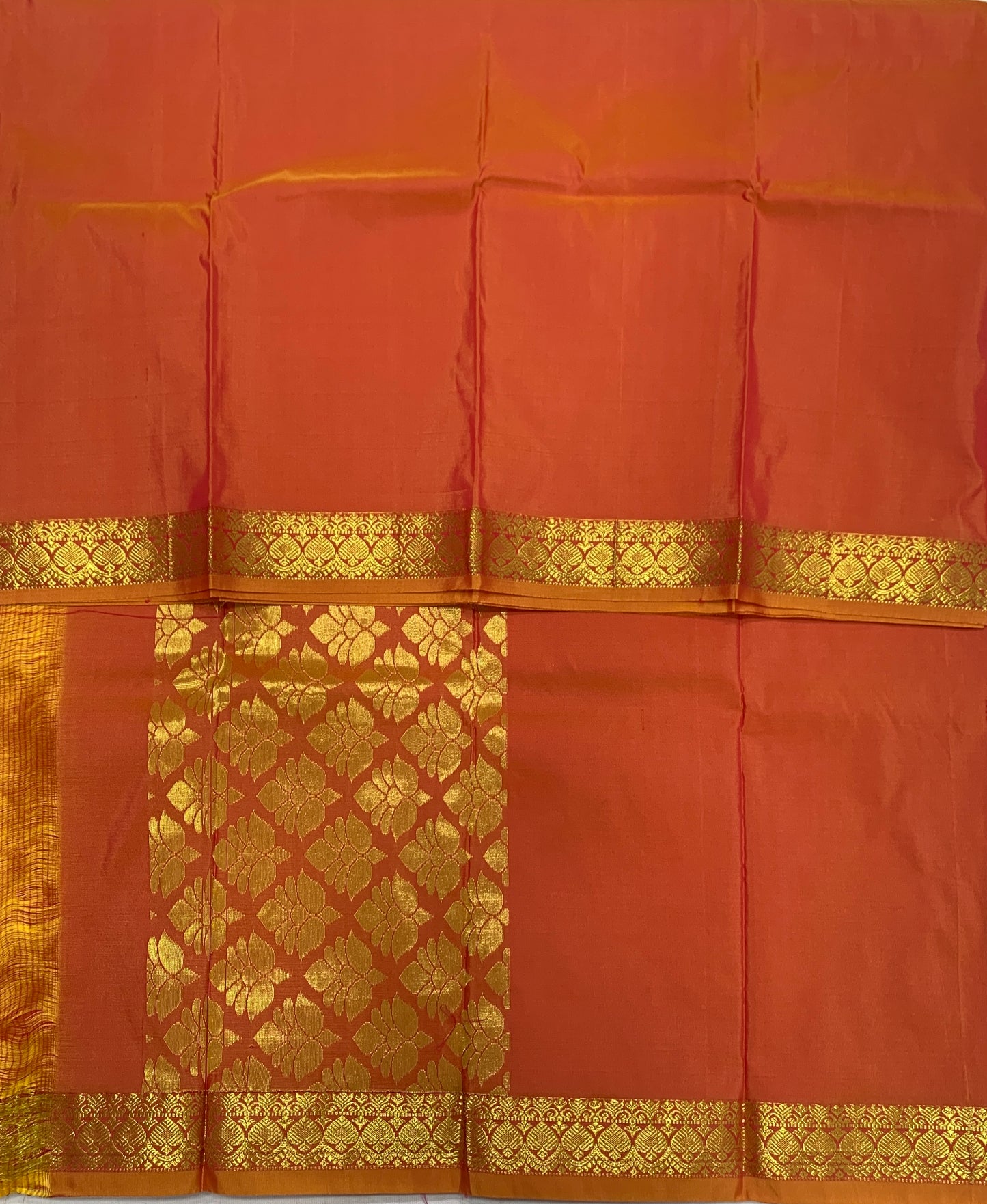 Orange Colour Half Saree Shawl