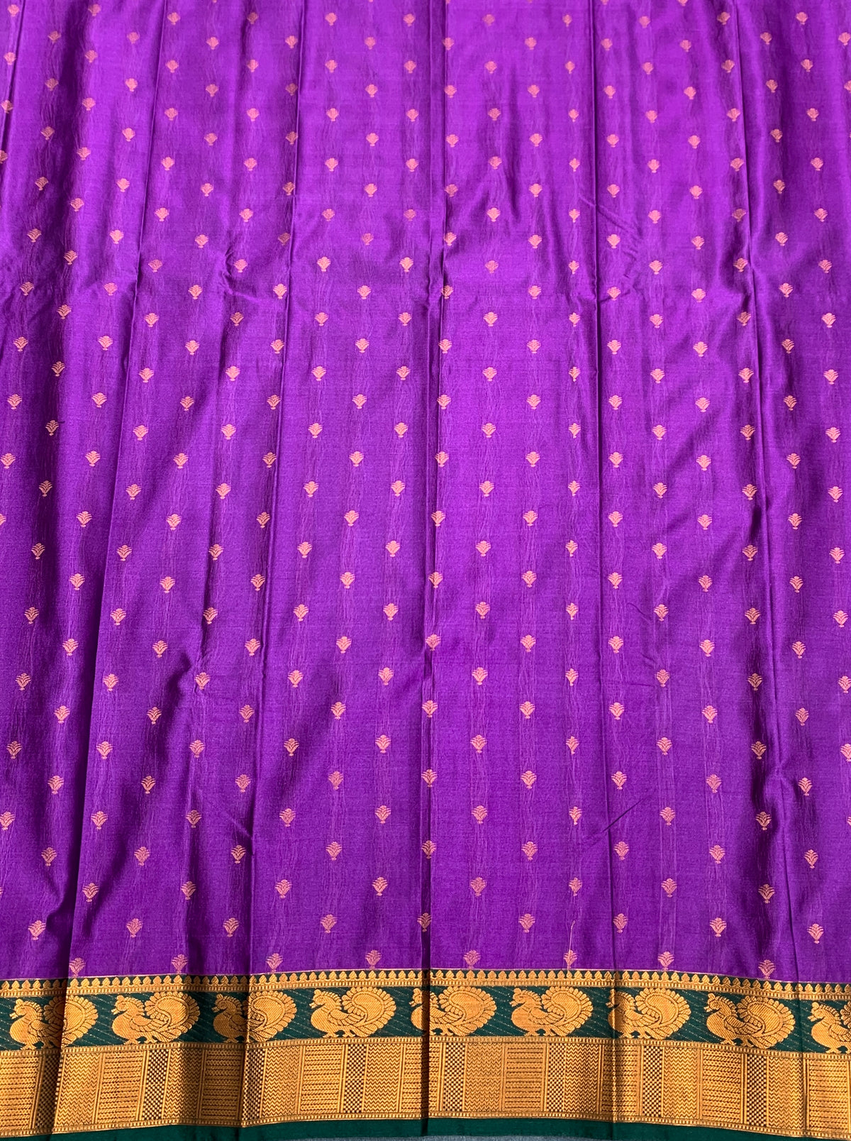 Soft Silk Casual Saree Magenta with Green Colour Border