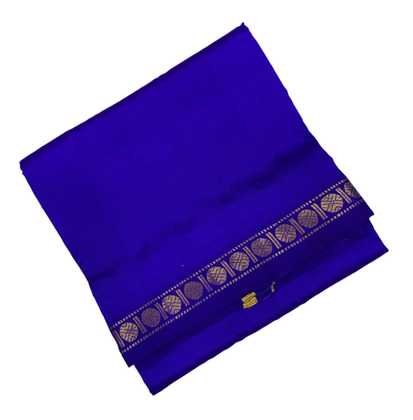 Silk Pooja Towel Blue colour