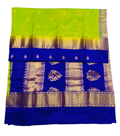 Pure Kanchipuram Silk Apple Green Colour