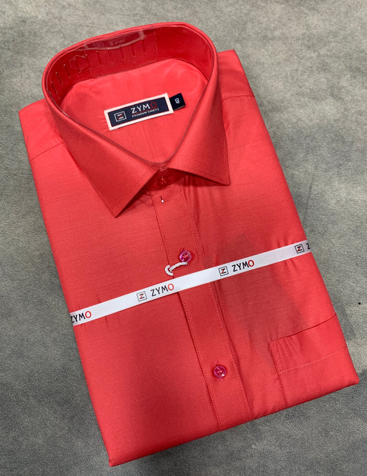 Full Sleeve Peach Colour Shirt