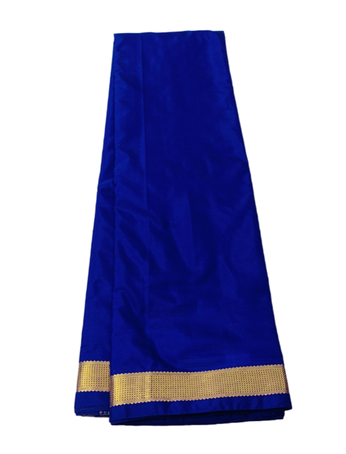 Arani Silk Saree Pepsi Blue Colour with Golden Border