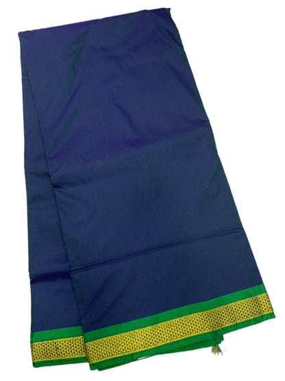 9 yards Pure Vegan Silk Saree Green Colour