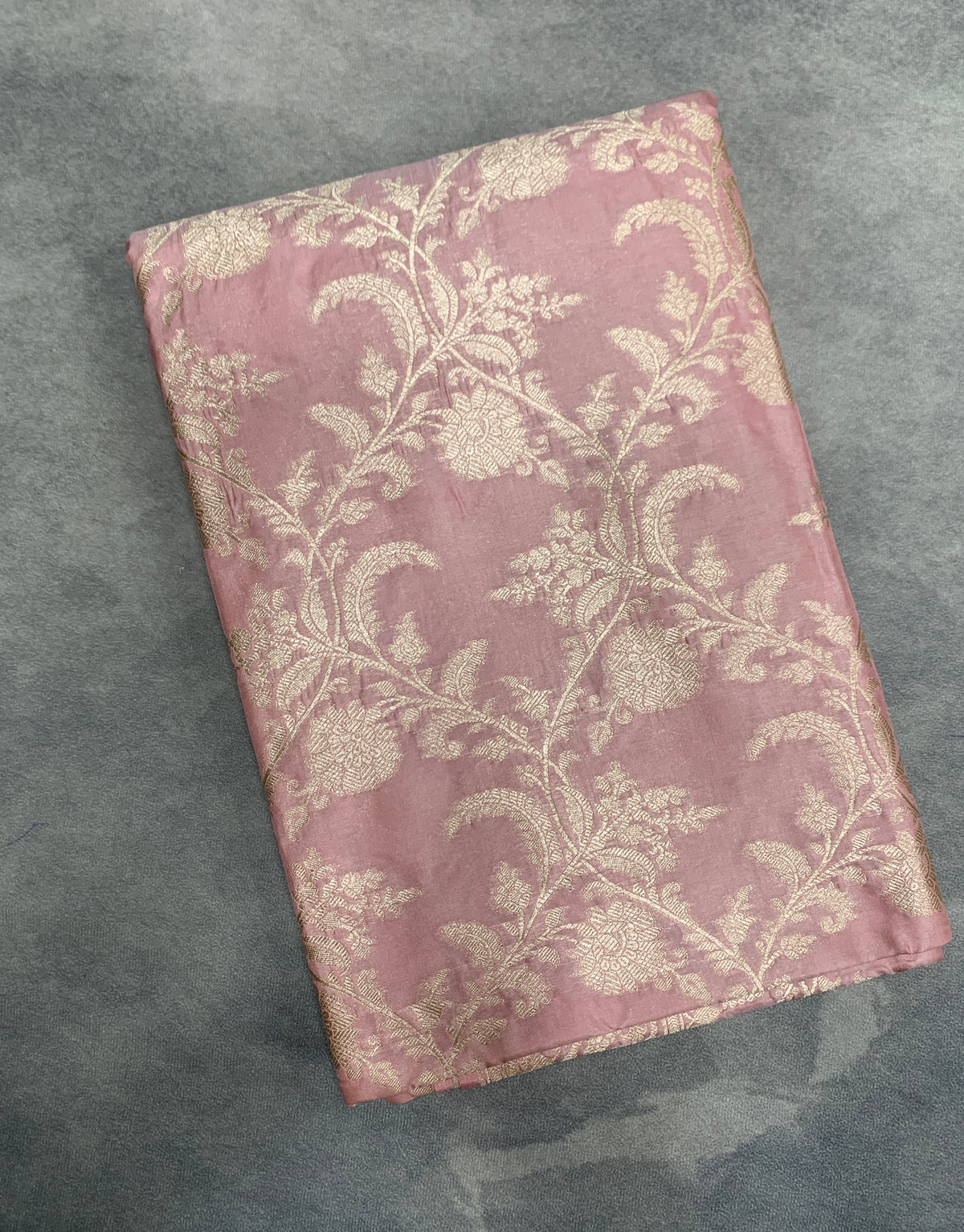 Pure Banarasi Silk Saree Light Onion Pink Colour with Self Colour Banarasi Border