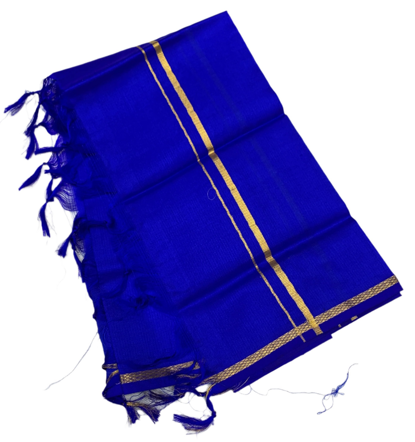 Silk Pooja Towel Blue Colour