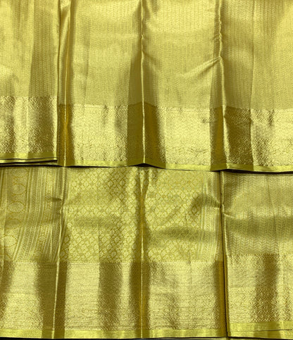 Fancy Tissue Saree Golden Colour with Self Colour Border