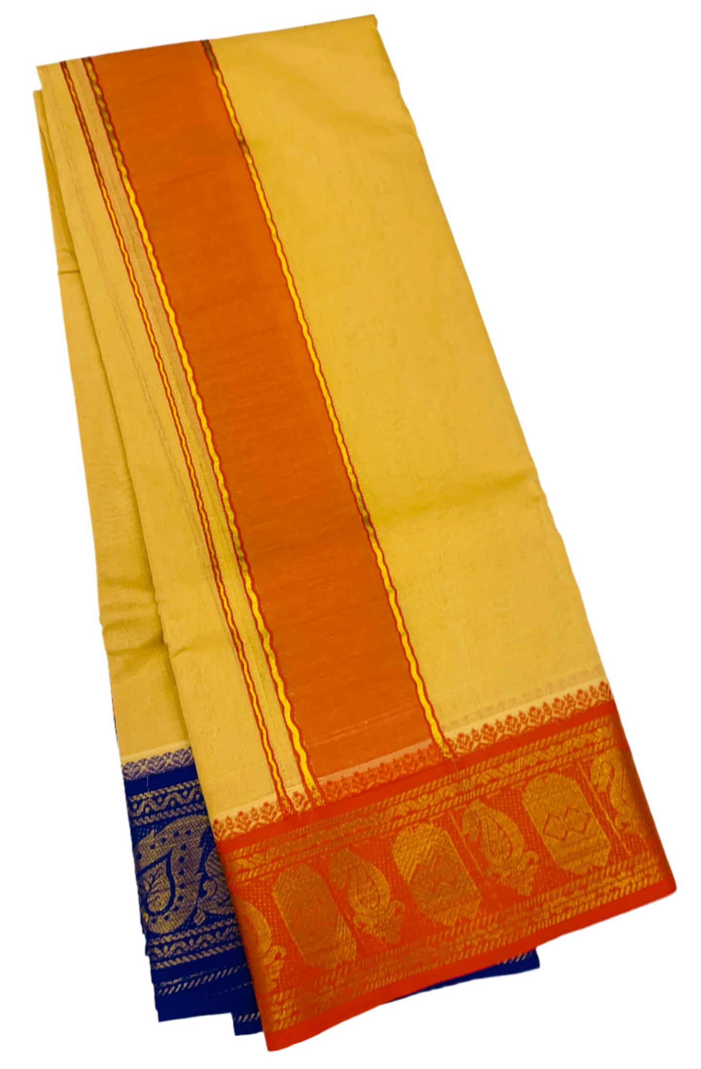 Golden Yellow shade Cotton Dhoti