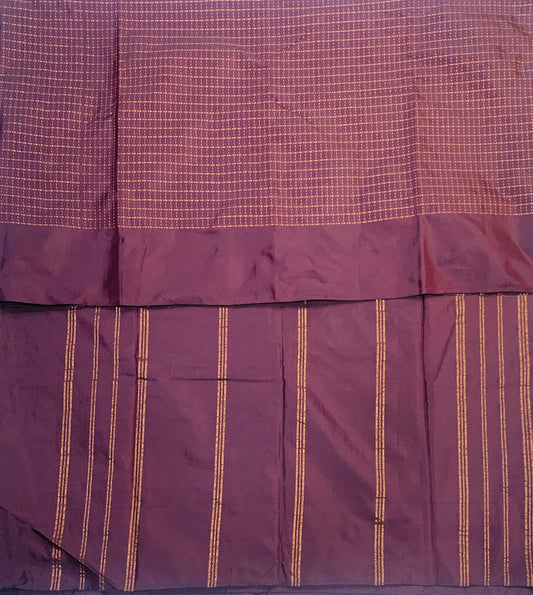 Arani Silk Saree Dark Violet Colour with Self Border