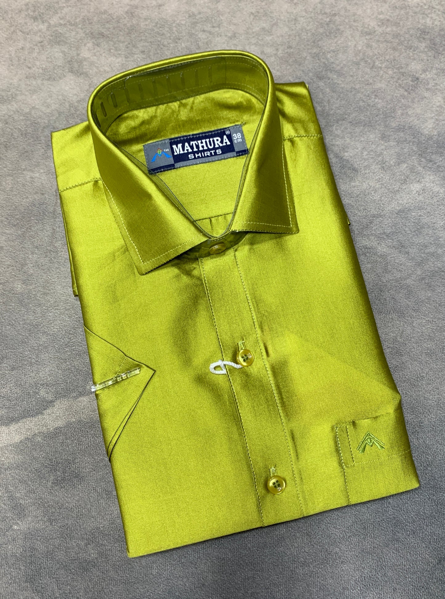 Half Sleeve Olive Green Colour Shirt