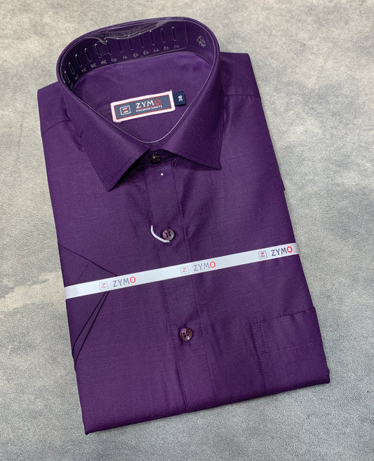 Half Sleeve Violet Colour Shirt
