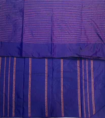 Arani Silk Saree Dark Blue Colour with Self Border