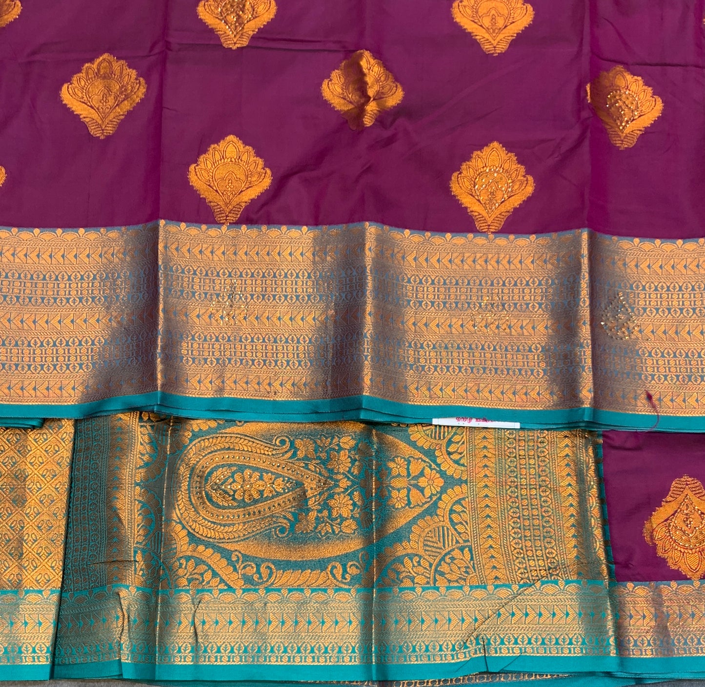 Soft Silk Casual Saree Beetroot Pink Colour with Rama Green and Golden Colour Border