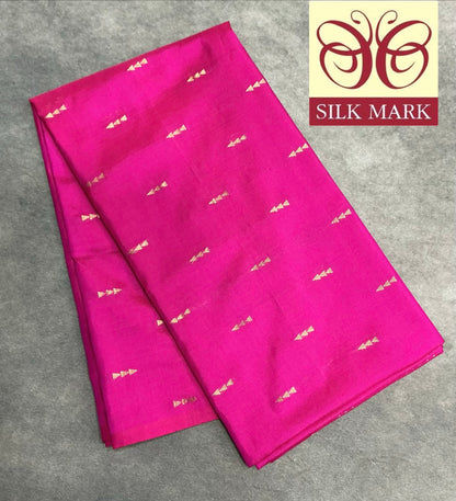 Pink Colour Pure Silk Blouse Fabric