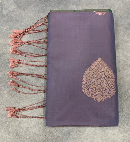 Art Silk Saree Grey Colour with Borderless