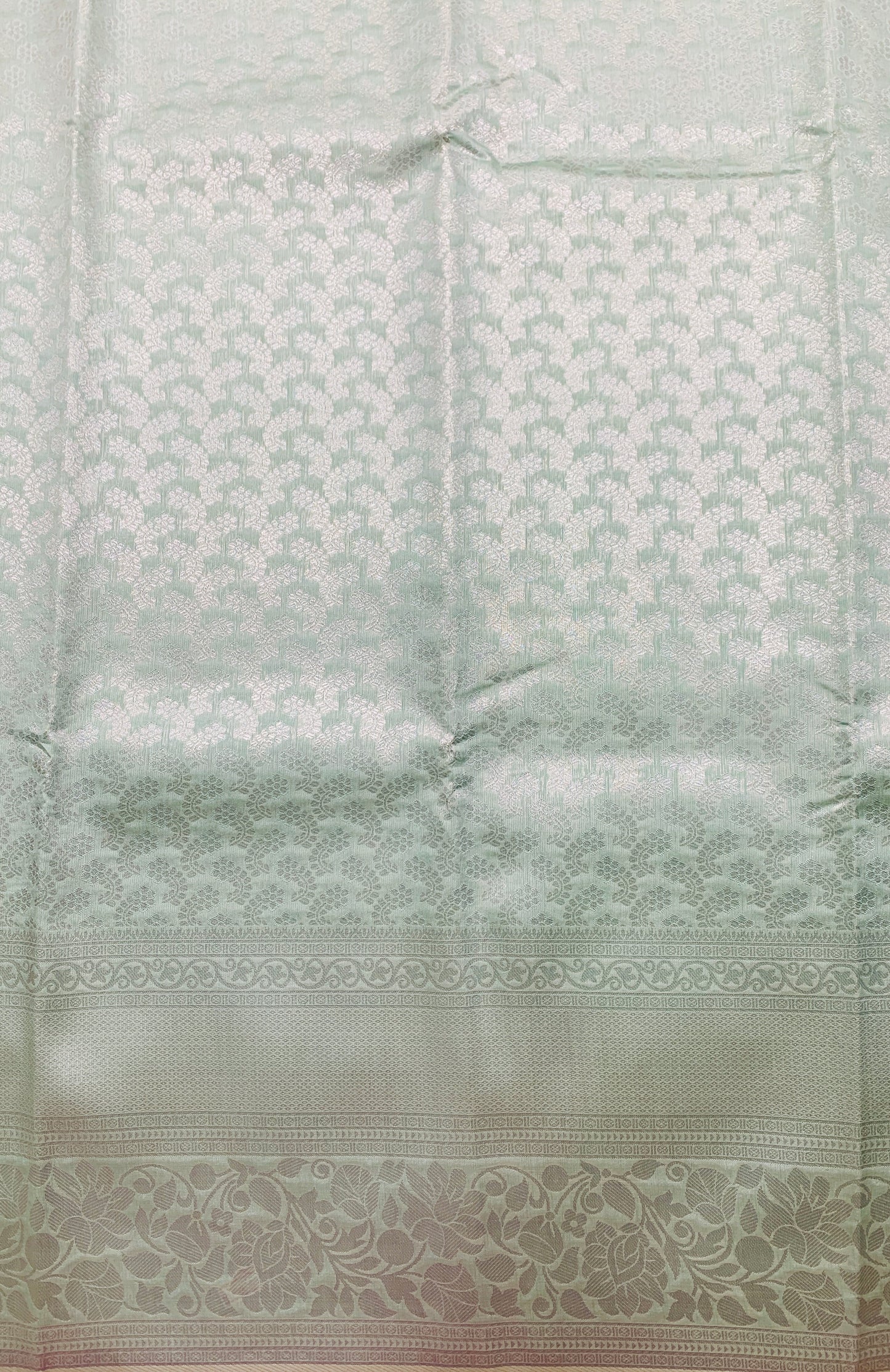 Art Silk Saree Light Mint Green Colour Shade with Self Colour Border