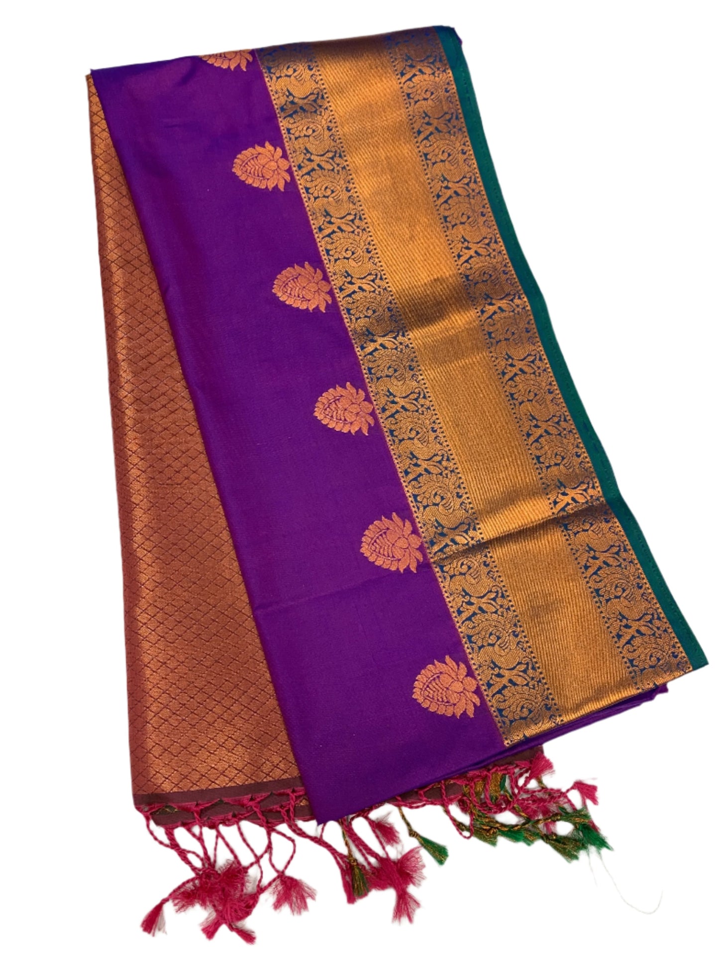 Soft Vegan Silk Saree Purple Colour