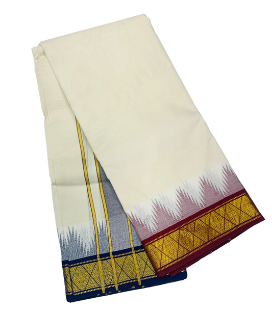 Cotton Dhoti Half White