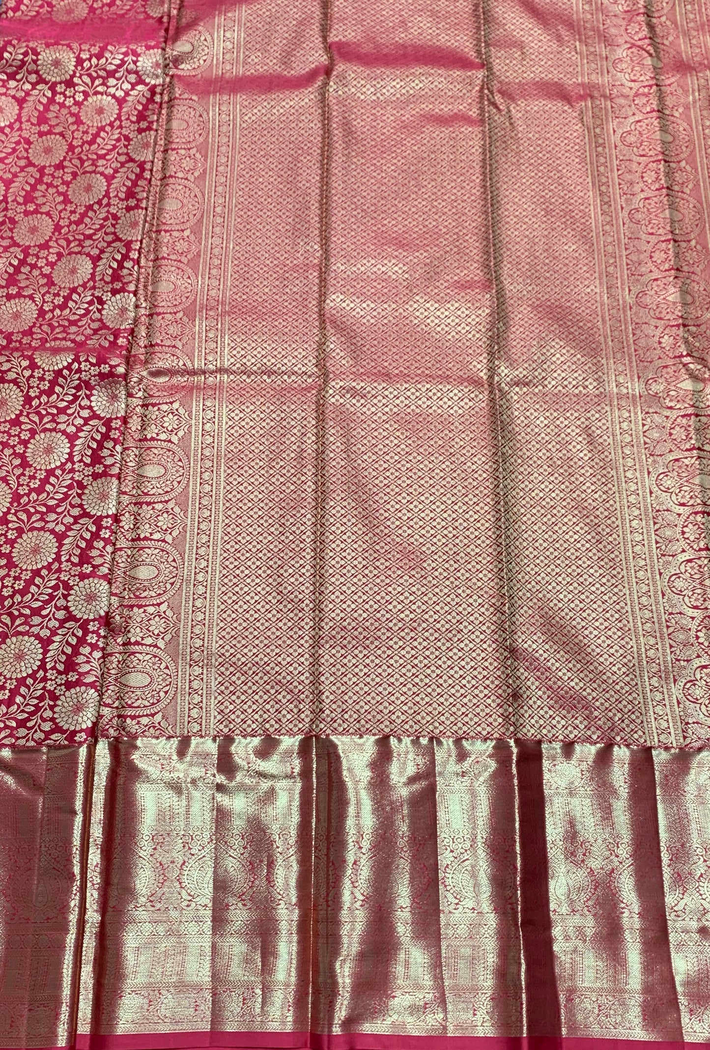 Red Colour Soft Kanchi Tissue Pattu Saree with Golden border