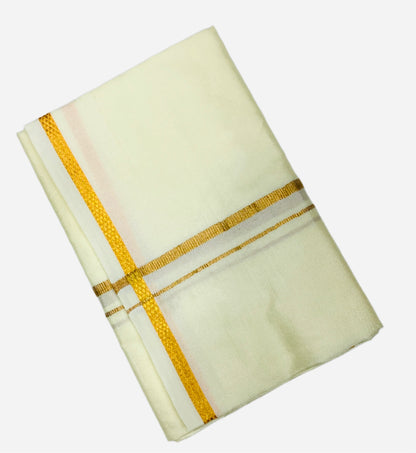 Silk Pooja Towel Cream Colour