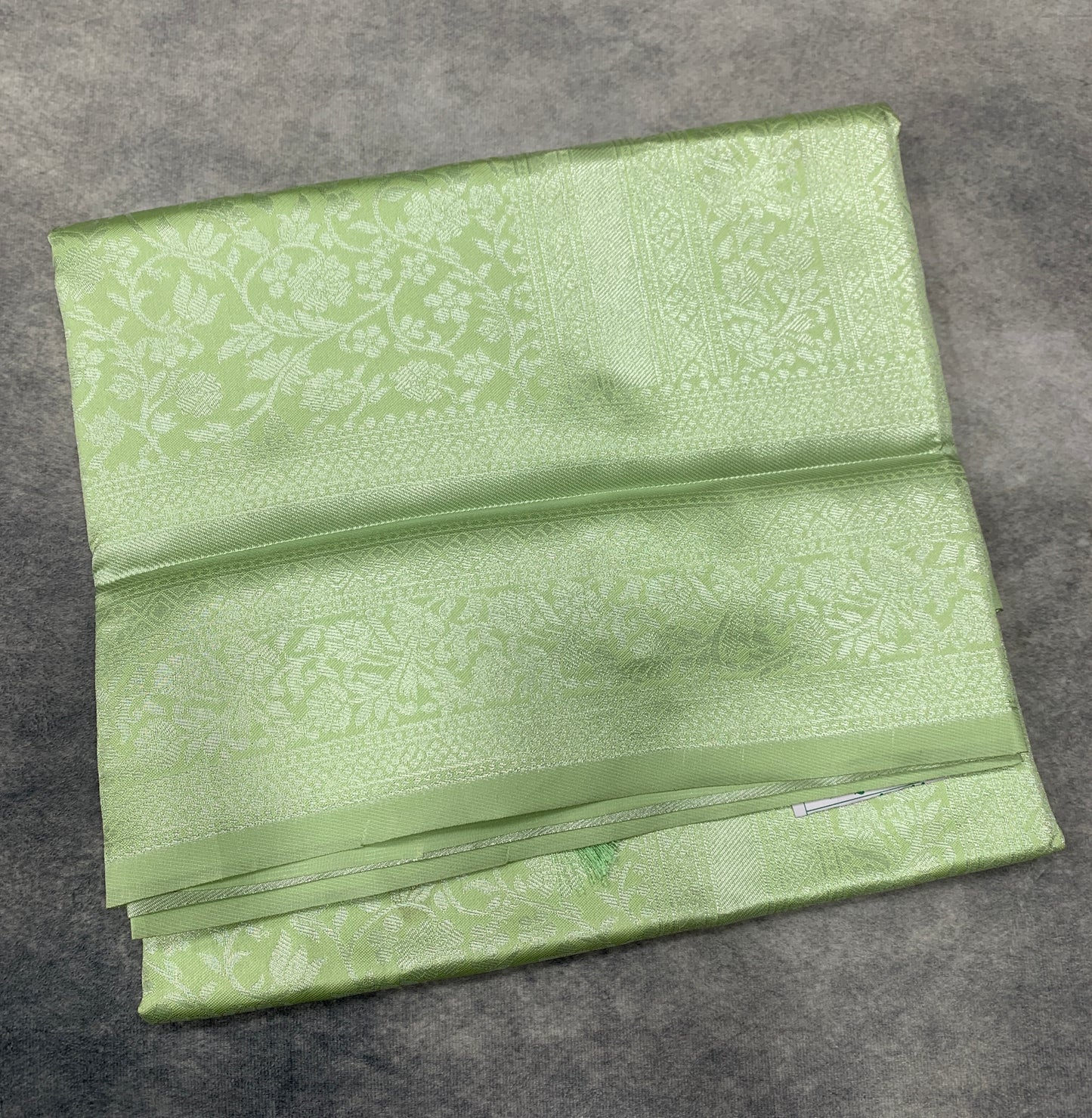 Art Silk Saree Light Green Colour with Self Border