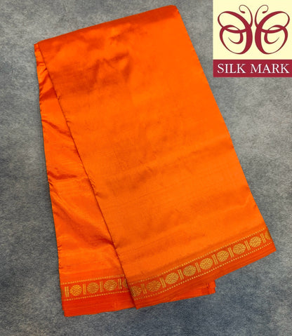 Silk Pooja Towel Orange colour