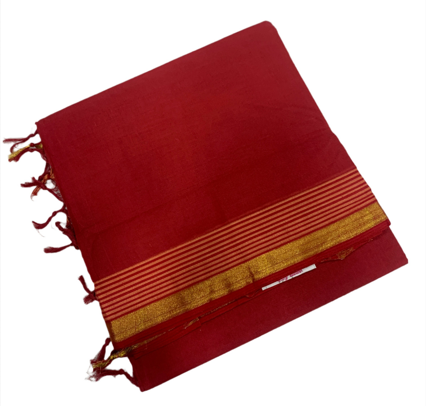 Chettinad Cotton Saree Marron with Zari Border