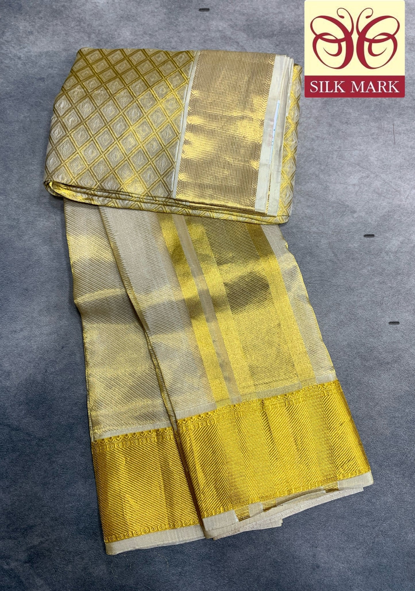 Pure Silk Wedding Tissue Dhoti with Anga Vastram