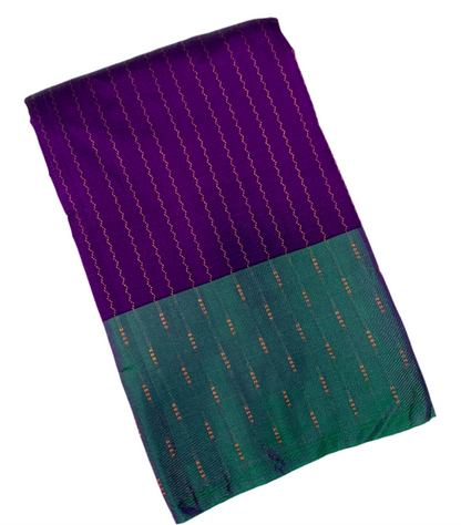 Arani Silk Saree Magenta Colour Green Border