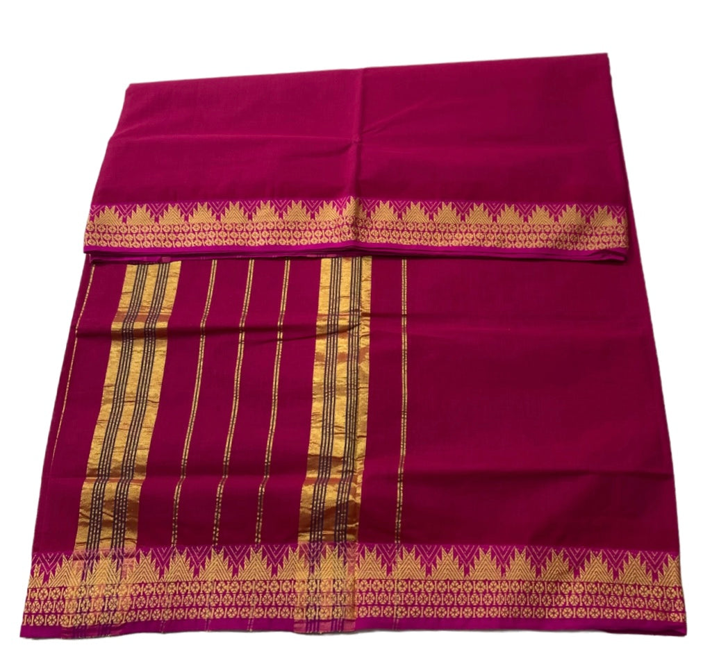 Chettinad Cotton Saree Pink