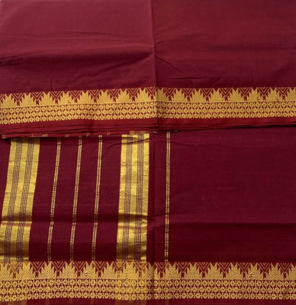 Chettinad Cotton Saree Maroon