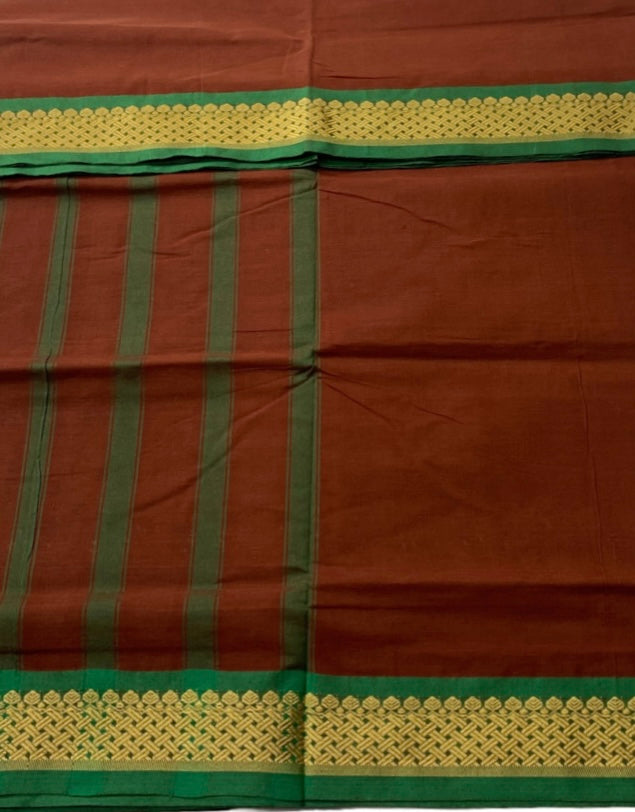 Chettinad Cotton saree Honey Brown