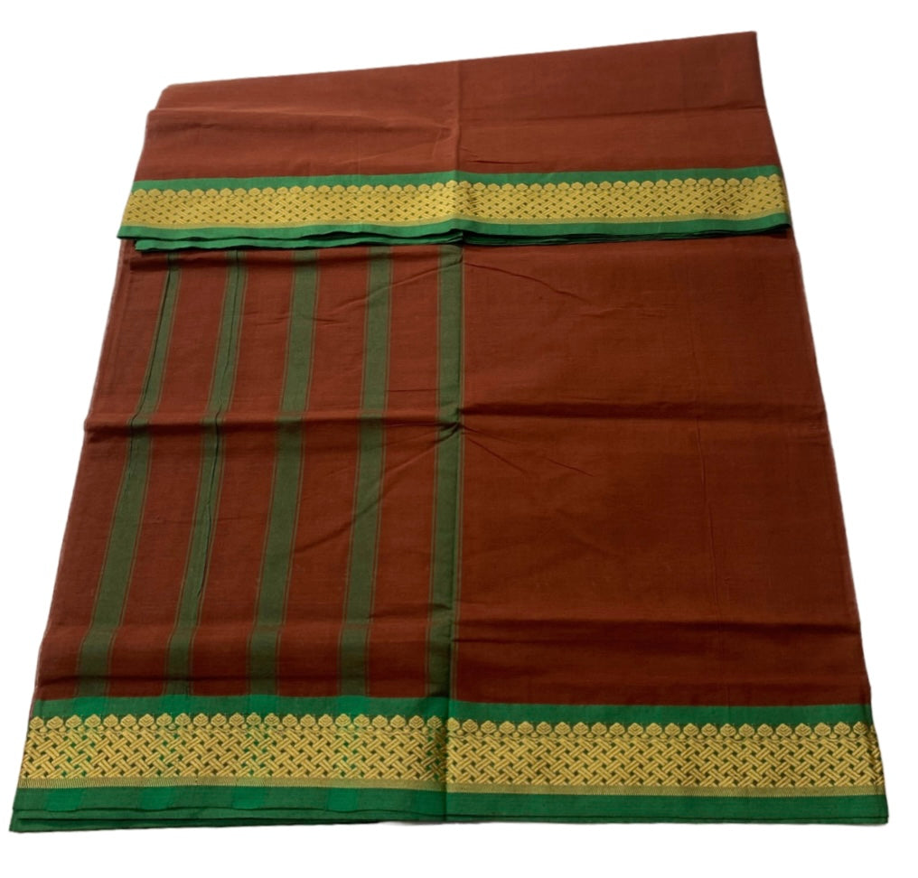 Chettinad Cotton saree Honey Brown