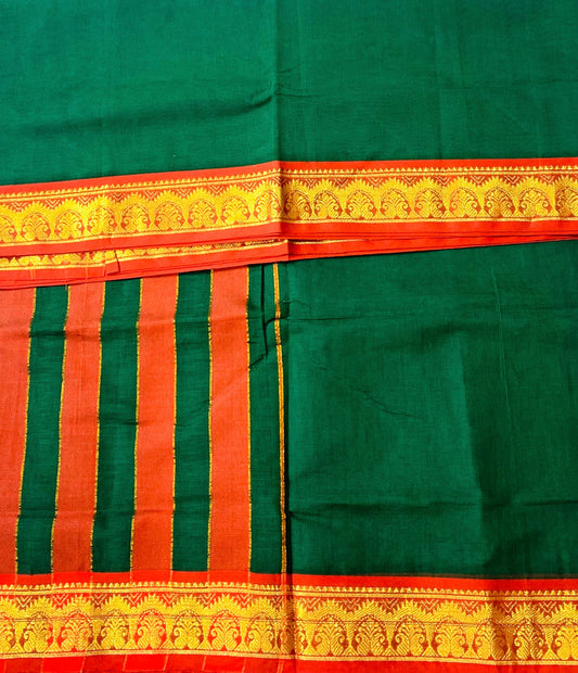 Chettinad Cotton Saree Green