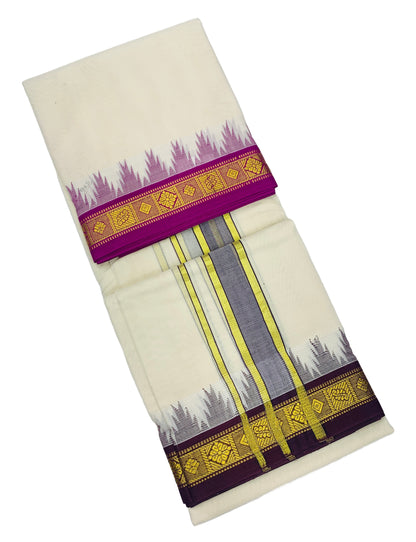 Cotton Dhoti Half White