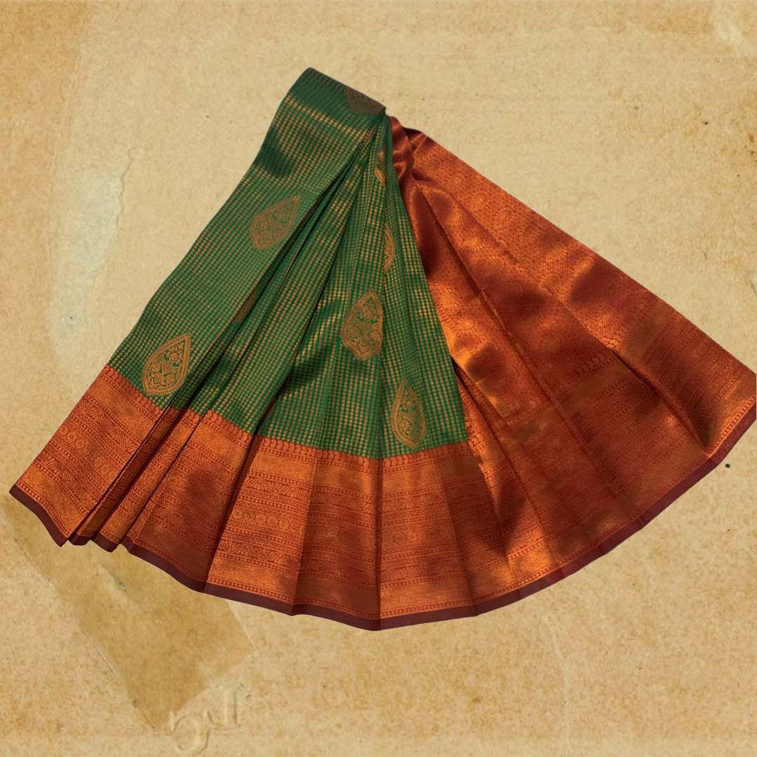 Art Silk Saree Green shade