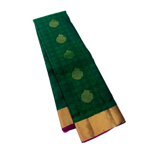 Pure Kanchipuram Silk Saree Green Colour