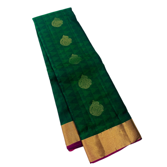 Pure Kanchipuram Silk Saree Green Colour