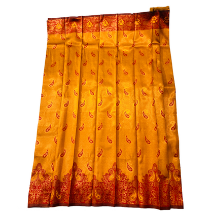 Golden Yellow shade saree with Mango Design