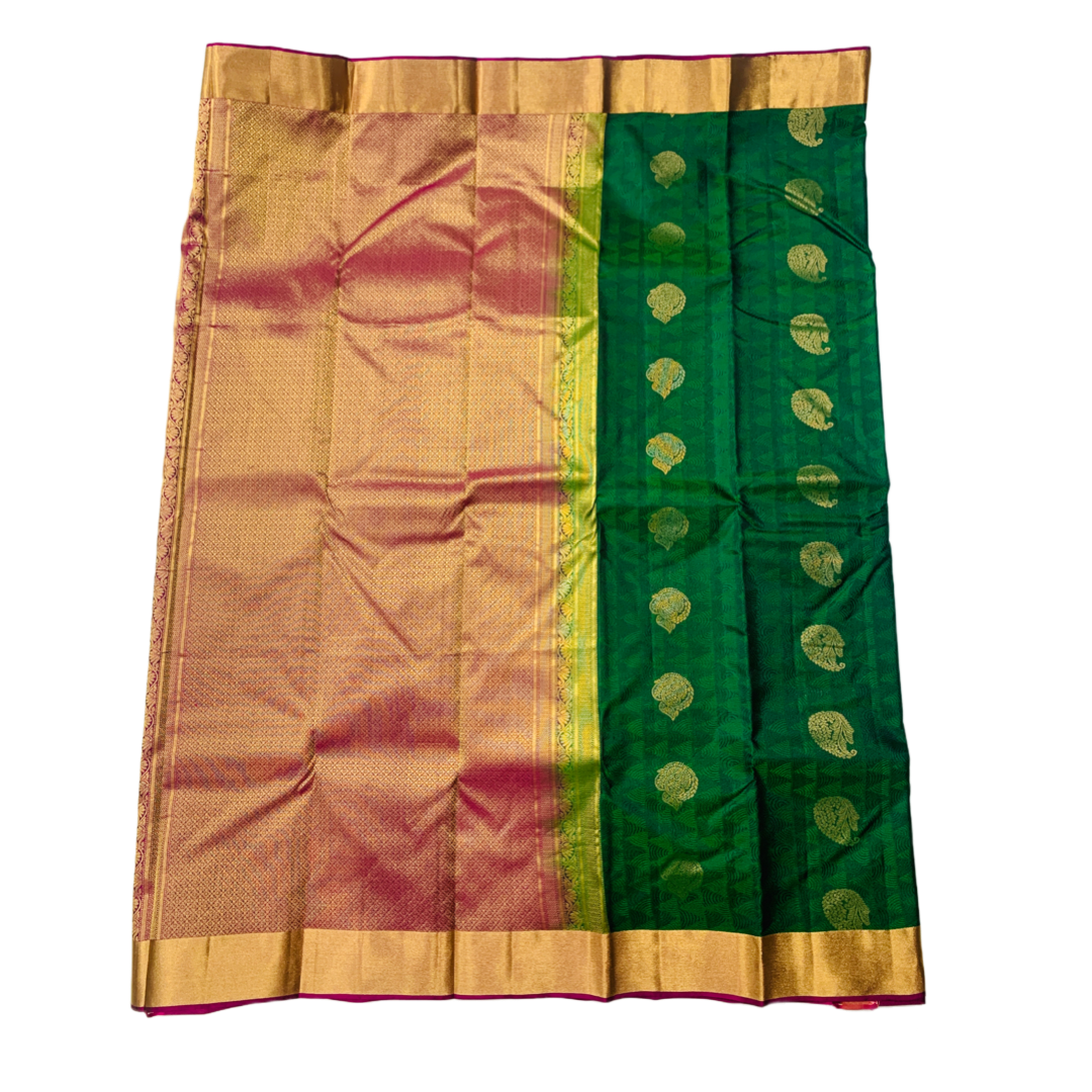 Pure Kanchipuram Silk Saree Green Colour