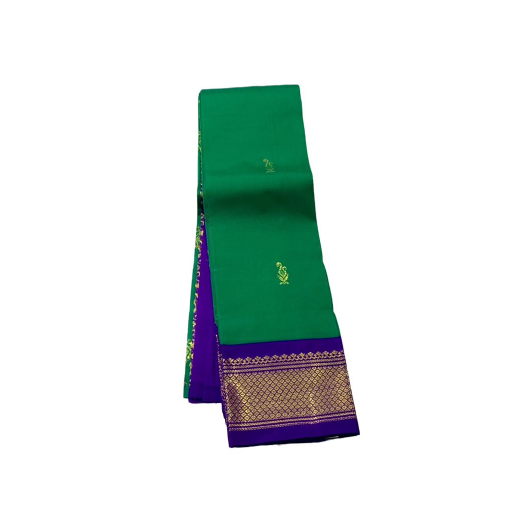 Kanchipuram Silk Saree Green Colour