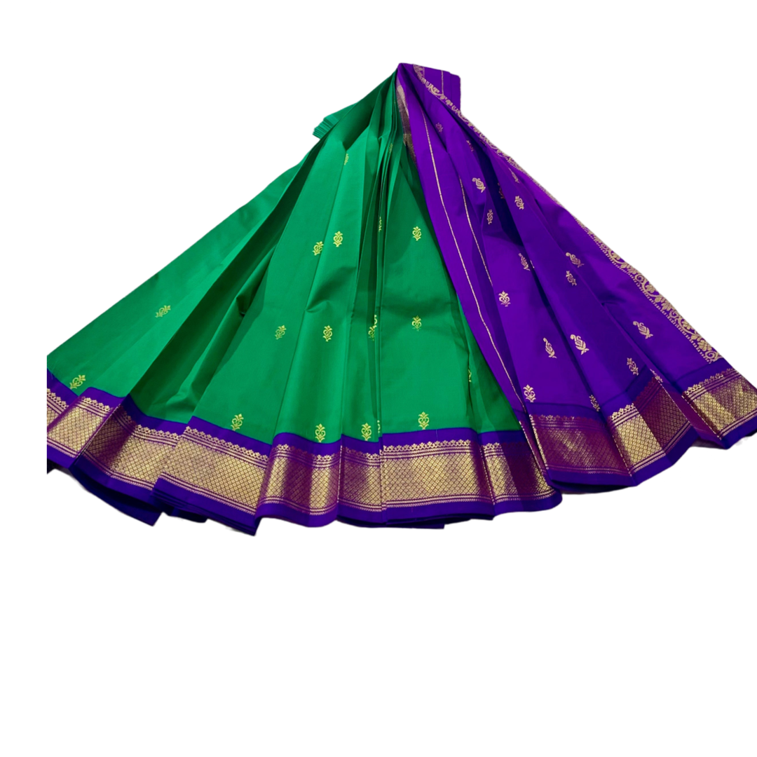 Kanchipuram Silk Saree Green Colour