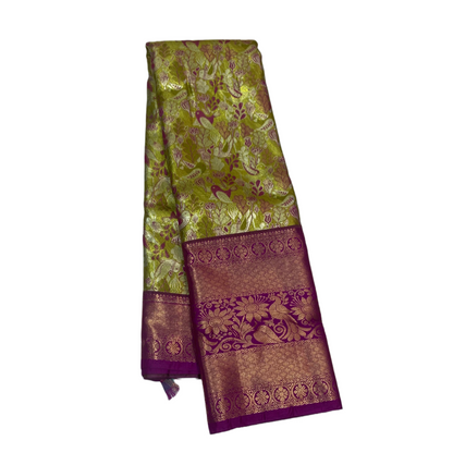 Vegan Silk Saree Elaichi Green Colour