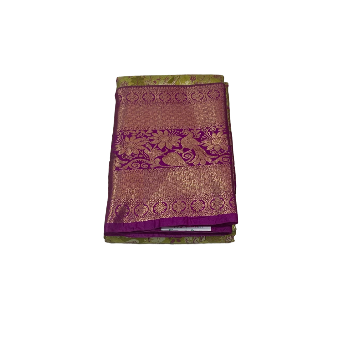 Vegan Silk Saree Elaichi Green Colour