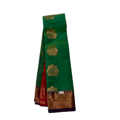 Green shade silk cotton Saree