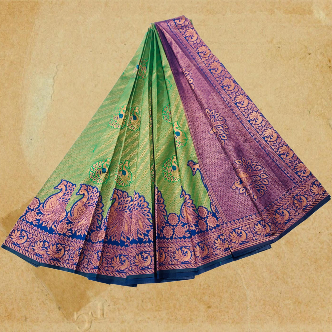 Art Silk Saree Green Colour