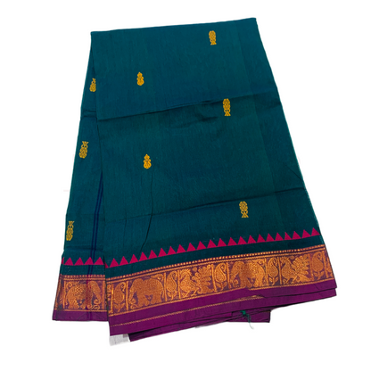 Chettinad Cotton Saree Green